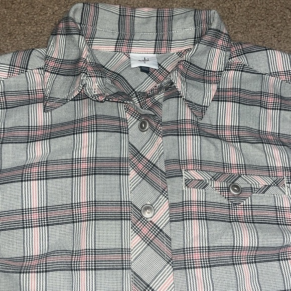 Cabi Hideout Shacket Shirt Jacket Fall 24 Plaid Cheer Small - Picture 4 of 9